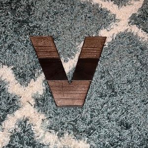 Wooden letter “V”